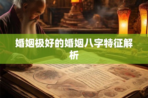 婚姻极好的婚姻八字特征解析