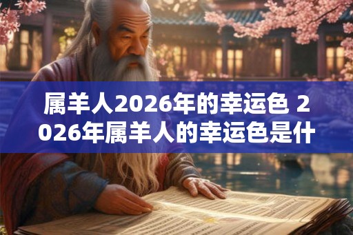 属羊人2026年的幸运色 2026年属羊人的幸运色是什么