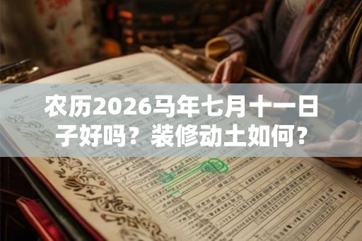 农历2026马年七月十一日子好吗？装修动土如何？