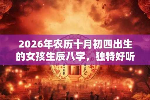 2026年农历十月初四出生的女孩生辰八字，独特好听的女生名字