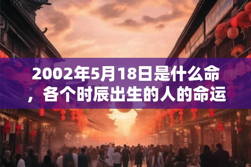 2002年5月18日是什么命，各个时辰出生的人的命运