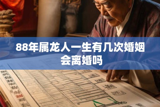 88年属龙人一生有几次婚姻 会离婚吗