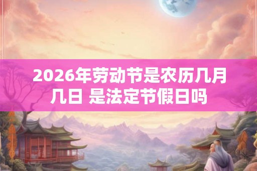 2026年劳动节是农历几月几日 是法定节假日吗
