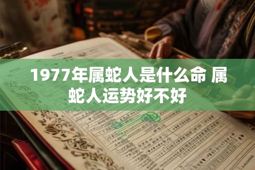 1977年属蛇人是什么命 属蛇人运势好不好