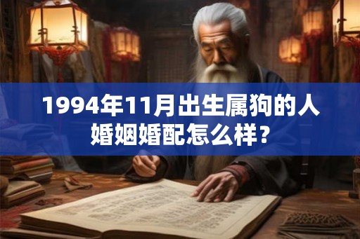 1994年11月出生属狗的人婚姻婚配怎么样？