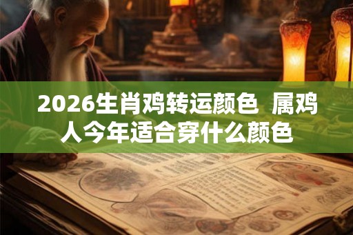 2026生肖鸡转运颜色  属鸡人今年适合穿什么颜色