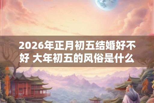 2026年正月初五结婚好不好 大年初五的风俗是什么 2026年正月初五结婚好不好 大年初五的风俗是什么