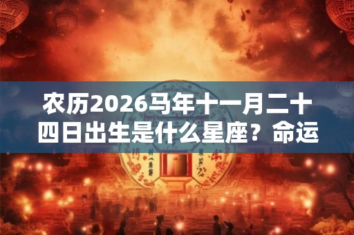 农历2026马年十一月二十四日出生是什么星座？命运运势如何？