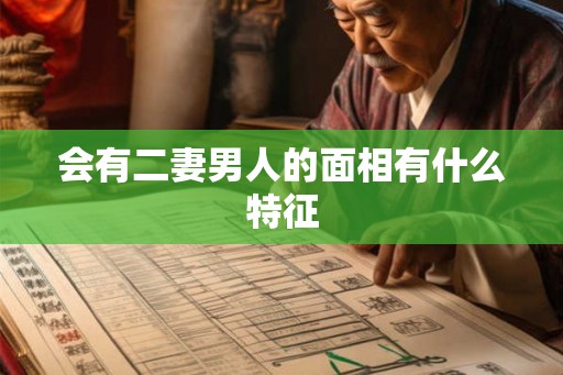 会有二妻男人的面相有什么特征