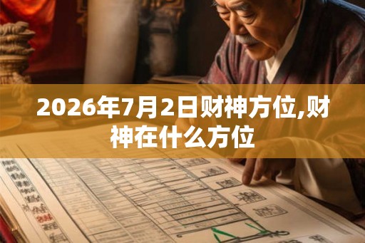 2026年7月2日财神方位,财神在什么方位
