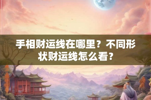 手相财运线在哪里？不同形状财运线怎么看？