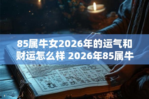 85属牛女2026年的运气和财运怎么样 2026年85属牛女的运势和财运如何