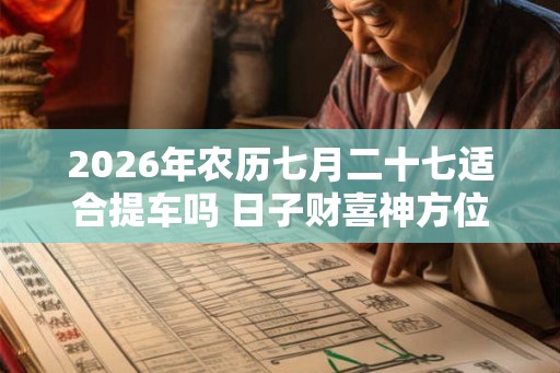 2026年农历七月二十七适合提车吗 日子财喜神方位