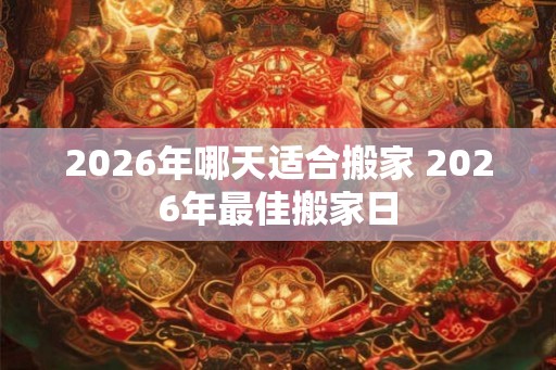 2026年哪天适合搬家 2026年最佳搬家日