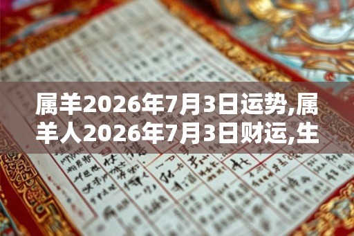 属羊2026年7月3日运势,属羊人2026年7月3日财运,生肖羊2026年7月3日运势