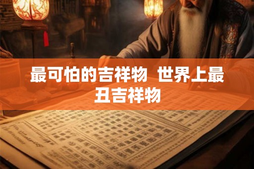 最可怕的吉祥物  世界上最丑吉祥物