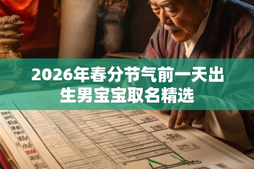 2026年春分节气前一天出生男宝宝取名精选
