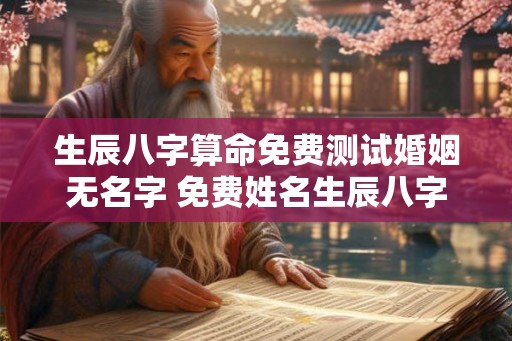 生辰八字算命免费测试婚姻无名字 免费姓名生辰八字算婚姻 生辰八字算命免费测试婚姻无名字 免费姓名生辰八字算婚姻