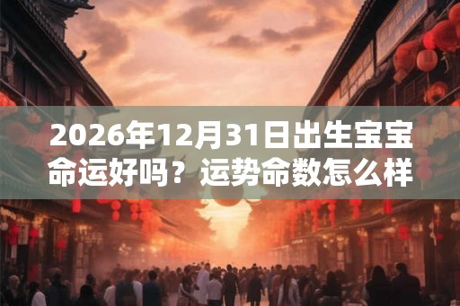 2026年12月31日出生宝宝命运好吗？运势命数怎么样？