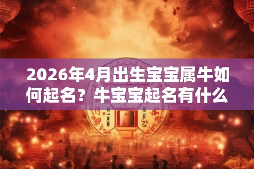 2026年4月出生宝宝属牛如何起名？牛宝宝起名有什么禁忌？