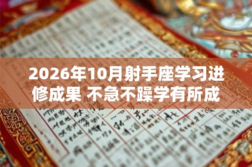 2026年10月射手座学习进修成果 不急不躁学有所成 2026年10月射手座学习进修成果 不急不躁学有所成