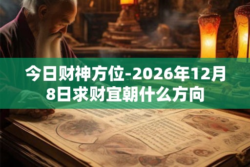 今日财神方位-2026年12月8日求财宜朝什么方向