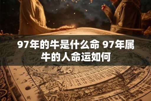 97年的牛是什么命 97年属牛的人命运如何