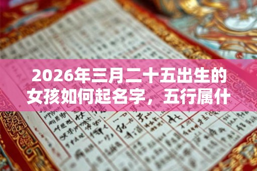 2026年三月二十五出生的女孩如何起名字，五行属什么