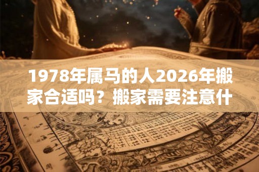 1978年属马的人2026年搬家合适吗?搬家需要注意什么? 1978年属马的人2026年搬家合适吗?搬家需要注意什么?
