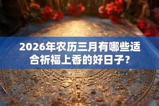 2026年农历三月有哪些适合祈福上香的好日子？