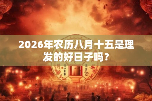 2026年农历八月十五是理发的好日子吗？