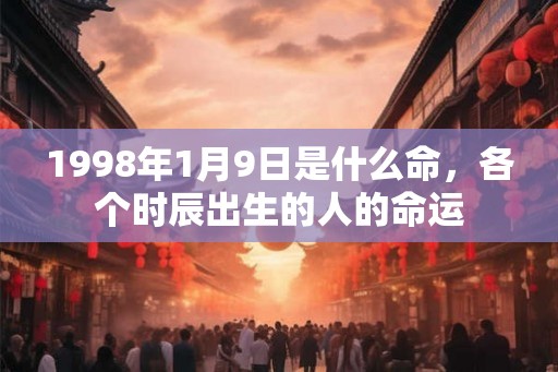 1998年1月9日是什么命，各个时辰出生的人的命运