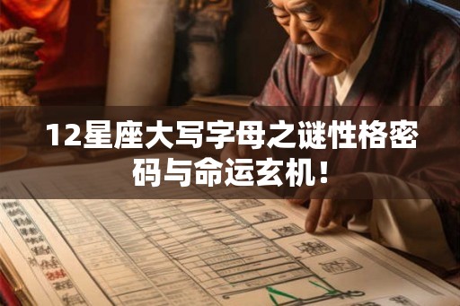 12星座大写字母之谜性格密码与命运玄机！