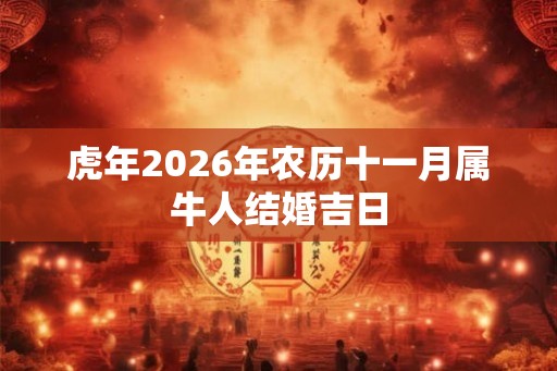 虎年2026年农历十一月属牛人结婚吉日