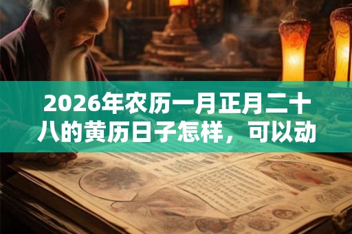 2026年农历一月正月二十八的黄历日子怎样，可以动土吗？