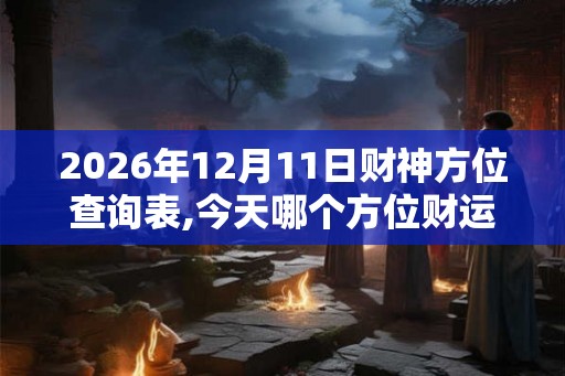 2026年12月11日财神方位查询表,今天哪个方位财运好