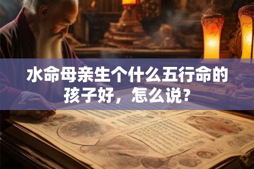 水命母亲生个什么五行命的孩子好，怎么说？