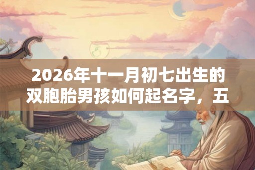 2026年十一月初七出生的双胞胎男孩如何起名字，五行属相是什么