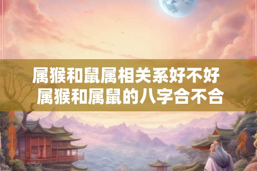 属猴和鼠属相关系好不好  属猴和属鼠的八字合不合