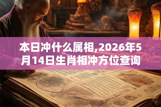 本日冲什么属相,2026年5月14日生肖相冲方位查询