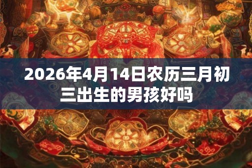 2026年4月14日农历三月初三出生的男孩好吗