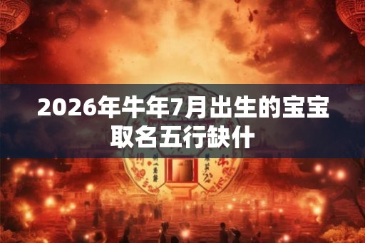 2026年牛年7月出生的宝宝取名五行缺什