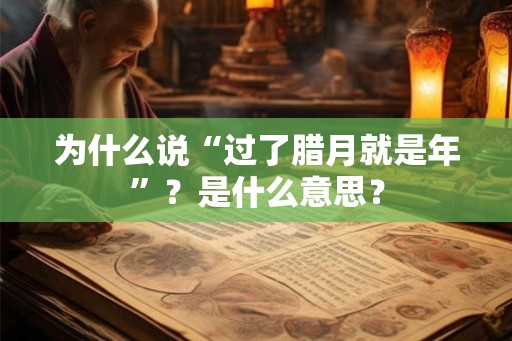 为什么说“过了腊月就是年”？是什么意思？