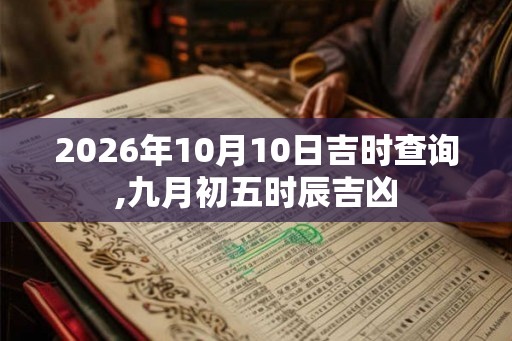 2026年10月10日吉时查询,九月初五时辰吉凶