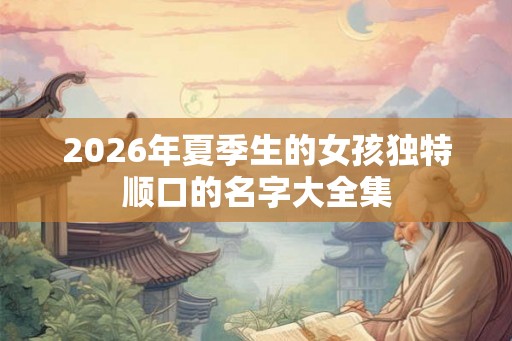 2026年夏季生的女孩独特顺口的名字大全集
