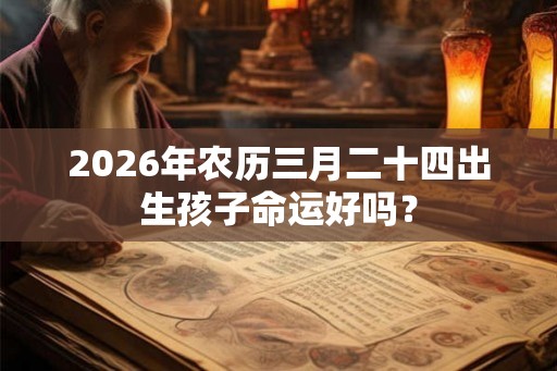2026年农历三月二十四出生孩子命运好吗？