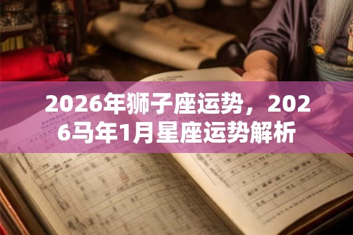 2026年狮子座运势，2026马年1月星座运势解析