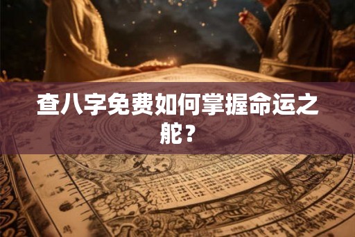 查八字免费如何掌握命运之舵？