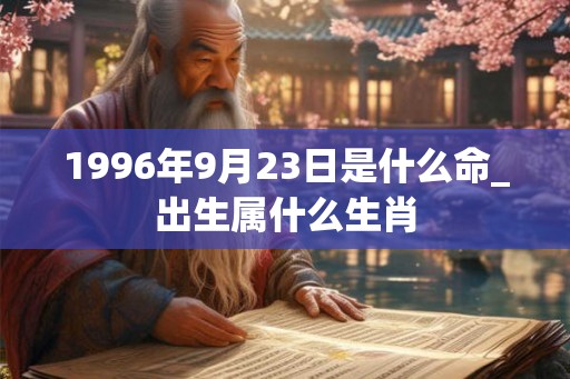1996年9月23日是什么命_出生属什么生肖