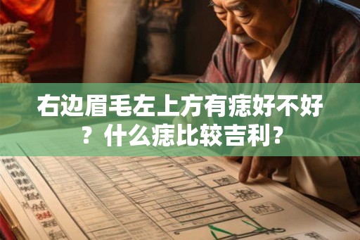 右边眉毛左上方有痣好不好？什么痣比较吉利？